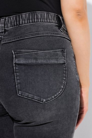 Ulla Popken Raw Edge Stretch Fit Jeans Black - Džinsi - Sieviešu džinsi lielos izmēros