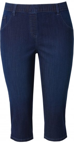 Ulla Popken Denim Elastic Waist Capres Blue - Džinsi & Bikses Lielos Izmēros – Plus Size - 