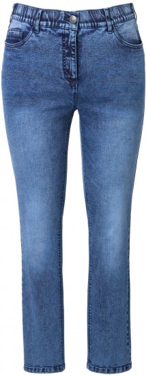 Ulla Popken Vintage Wash Stretch Fit Jeans Blue Denim - Džinsi & Bikses Lielos Izmēros – Plus Size - 