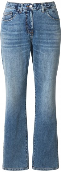 Ulla Popken Bow Embroidery Stretch Fit Jeans Blue Denim - Džinsi & Bikses Lielos Izmēros – Plus Size - 