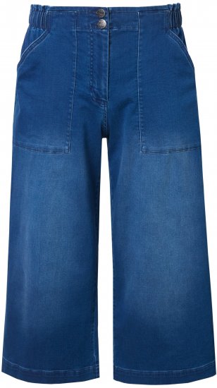 Ulla Popken Denim Culottes Blue - Džinsi & Bikses Lielos Izmēros – Plus Size - 
