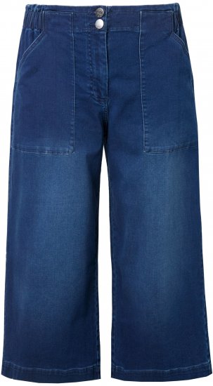 Ulla Popken Denim Culottes Denim Blue - Džinsi & Bikses Lielos Izmēros – Plus Size - 