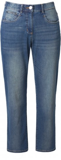 Ulla Popken Decorative Seam Stretch Fit Boyfriend Jeans Blue - Džinsi & Bikses Lielos Izmēros – Plus Size - 
