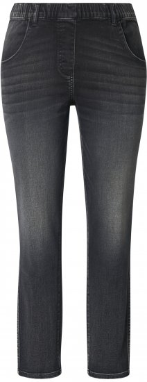 Ulla Popken Vintage Wash Jeggings Black - Džinsi & Bikses Lielos Izmēros – Plus Size - 