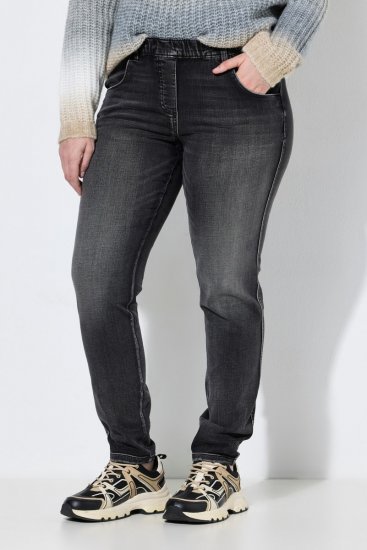 Ulla Popken Vintage Wash Jeggings Black - Legingi - Legingi lielajos izmēros