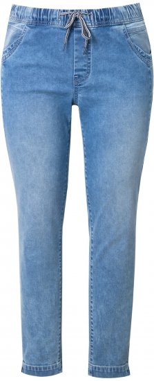 Ulla Popken Drawstring Jeggings Blue Denim - Džinsi & Bikses Lielos Izmēros – Plus Size - 