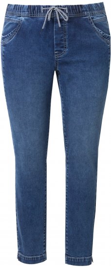 Ulla Popken Drawstring Jeggings Blue - Džinsi & Bikses Lielos Izmēros – Plus Size - 
