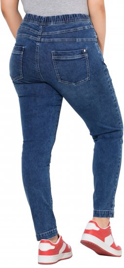 Ulla Popken Drawstring Jeggings Blue - Džinsi & Bikses Lielos Izmēros – Plus Size - 