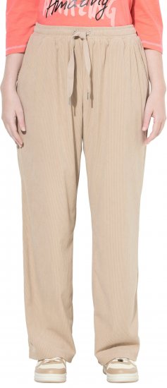 Ulla Popken Corduroy Elastic Waist Pants Brown - Džinsi & Bikses Lielos Izmēros – Plus Size - 