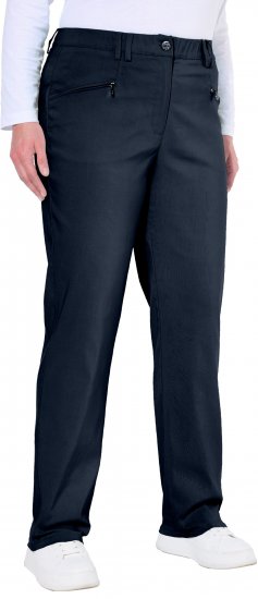 Ulla Popken Thermal Stretch Fit Mony Pants Navy - Džinsi & Bikses Lielos Izmēros – Plus Size - 