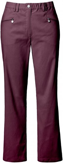 Ulla Popken Thermal Stretch Fit Mony Pants Aubergine - Džinsi & Bikses Lielos Izmēros – Plus Size - 