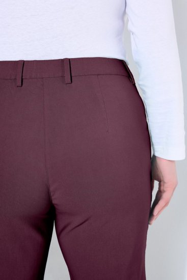 Ulla Popken Thermal Stretch Fit Mony Pants Aubergine - Bikses - Lielo izmēru bikses sievietēm
