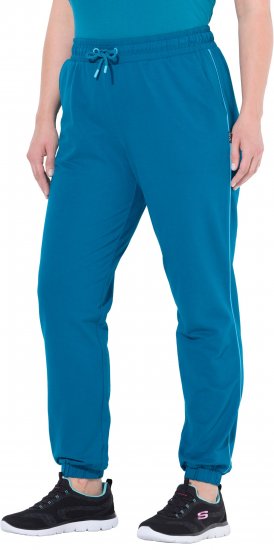 Ulla Popken Contrast Piping Joggers Blue - Džinsi & Bikses Lielos Izmēros – Plus Size - 