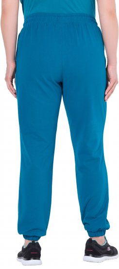 Ulla Popken Contrast Piping Joggers Blue - Džinsi & Bikses Lielos Izmēros – Plus Size - 