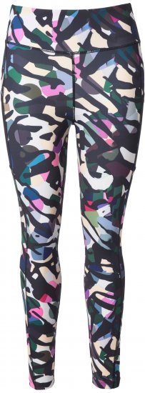 Ulla Popken Quick Drying Botanical Print Sport Leggings Black - Džinsi & Bikses Lielos Izmēros – Plus Size - 