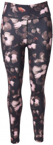 Ulla Popken Abstract Print Quick Dry Sports Leggings Black - Džinsi & Bikses Lielos Izmēros – Plus Size - 