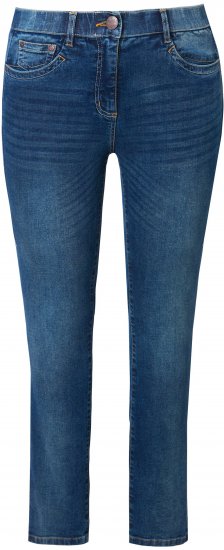 Ulla Popken Decorative Stitched Slim Leg Stretch Fit Jeans Blue Denim - Džinsi & Bikses Lielos Izmēros – Plus Size - 