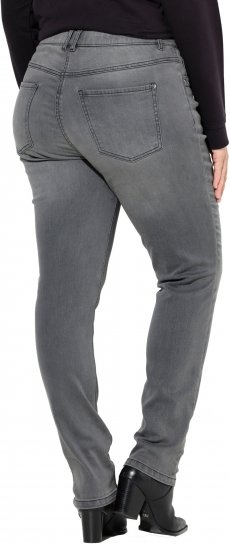 Ulla Popken Rivet Studded Stretch Fit Jeans Grey Denim - Džinsi & Bikses Lielos Izmēros – Plus Size - 