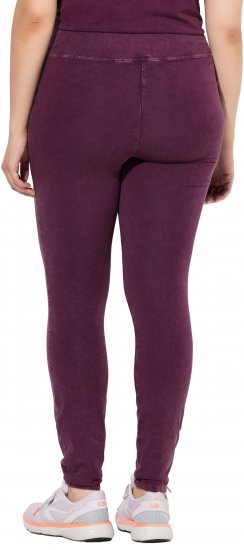 Ulla Popken Acid Wash Decorative Seam Leggings Purple - Džinsi & Bikses Lielos Izmēros – Plus Size - 