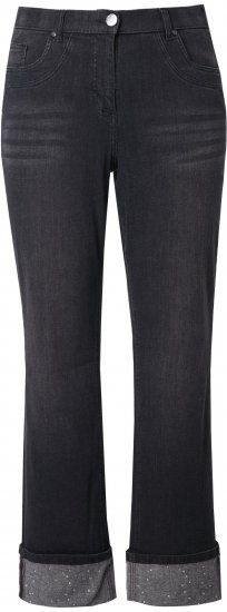 Ulla Popken Rhinestone Studded Jeans Grey - Džinsi & Bikses Lielos Izmēros – Plus Size - 