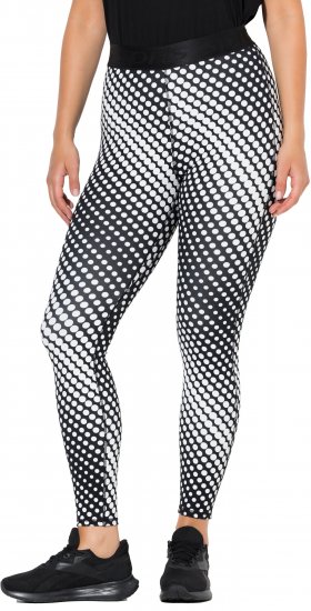 Ulla Popken Polka Dot Performance Leggings Black - Džinsi & Bikses Lielos Izmēros – Plus Size - 