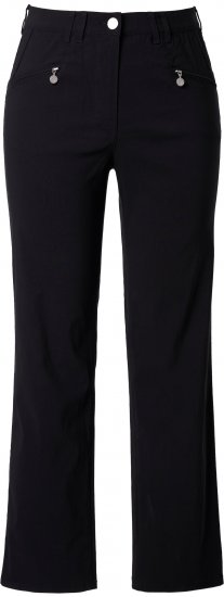 Ulla Popken Bengaline Elastic Waist Pants Black - Džinsi & Bikses Lielos Izmēros – Plus Size - 