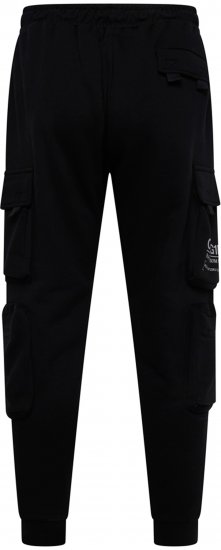 Kam Jeans 244 Raw Denim Cargo PKT Jog Pants Black - Džinsi un bikses - Džinsi un Bikses - W40-W70