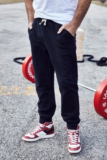 JP1880 Sweatpants Modern Fit Lightweight Black - VĪRIEŠU APĢĒRBS MT-6XLT - Apģērbs gariem vīriešiem