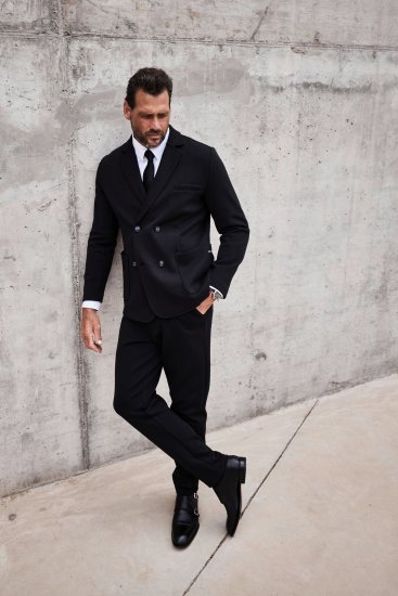 JP1880 Chino Jersey Trousers Flexnamic Black TALL - VĪRIEŠU APĢĒRBS MT-6XLT - Apģērbs gariem vīriešiem