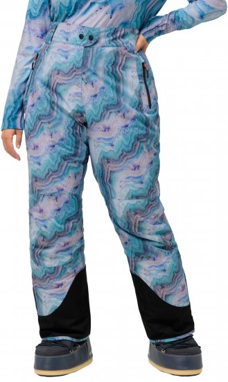 Ulla Popken Functional Ski Trousers Waterproof Shaped Knees Velcro Closure Mineral Blue - Džinsi & Bikses Lielos Izmēros – Plus Size - 