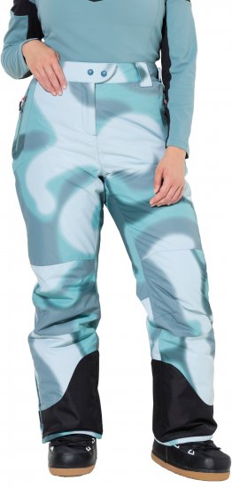 Ulla Popken Hyprar Ski Pants Waterproof Velcro Closure Shaped Knees Ice Green - Džinsi & Bikses Lielos Izmēros – Plus Size - 