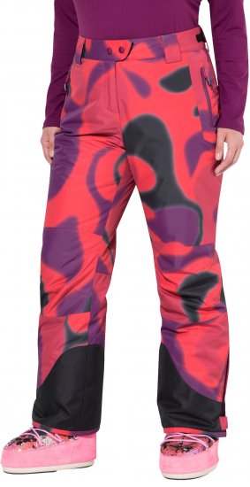 Ulla Popken Hyprar Ski Pants Waterproof Velcro Closure Shaped Knees Berry Pink - Džinsi & Bikses Lielos Izmēros – Plus Size - 