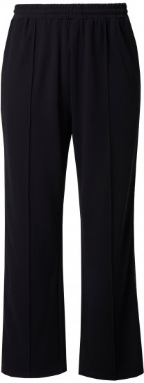 Ulla Popken Rose Wide Leg Stretch Waist Trousers Black - Džinsi & Bikses Lielos Izmēros – Plus Size - 