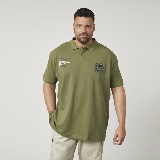 North Latitude 61129 Pikē Polo ar Krūšu Izšuvumu Olīvzaļa - Polo krekli - Polo krekli - 2XL-8XL