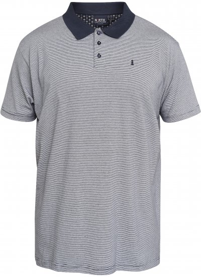 North Latitude 61136 Svītrains Dziju Krāsots Polo Tumši Zila - Polo krekli - Polo krekli - 2XL-8XL