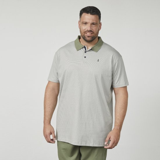 North Latitude 61136 Svītrains Dziju Krāsots Polo Olīvzaļa - Polo krekli - Polo krekli - 2XL-8XL