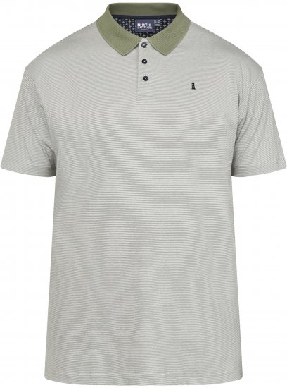 North Latitude 61136 Svītrains Dziju Krāsots Polo Olīvzaļa - Polo krekli - Polo krekli - 2XL-8XL