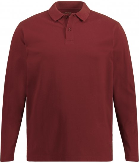 JP1880 Polo Shirt Long Sleeve Piqué Red - Polo krekli - Polo krekli - 2XL-8XL
