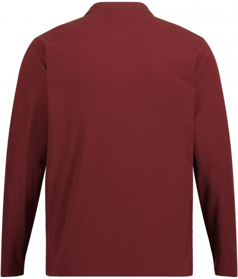 JP1880 Polo Shirt Long Sleeve Piqué Red - Polo krekli - Polo krekli - 2XL-8XL