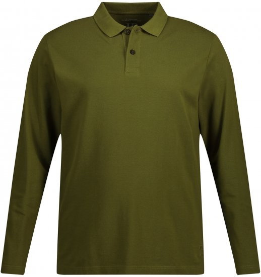 JP1880 Polo Shirt Basic Long Sleeve Pique Moss Green - Polo krekli - Polo krekli - 2XL-8XL