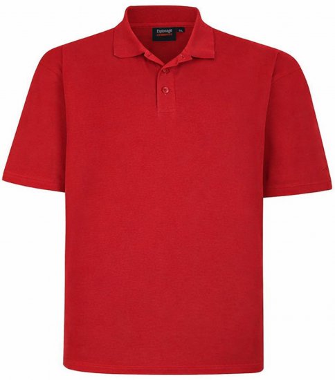 Espionage P074 Plain Pique Polo Red - Polo krekli - Polo krekli - 2XL-8XL