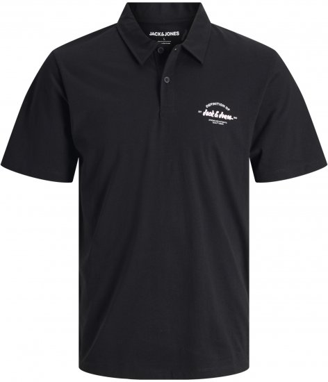 Jack & Jones Brandon Short Sleeve Polo Black - Polo krekli - Polo krekli - 2XL-8XL