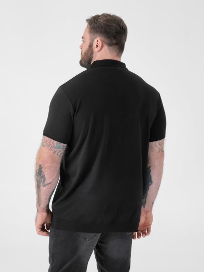 D555 Kennedy Cable Knitted Polo Black - Polo krekli - Polo krekli - 2XL-8XL