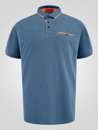 D555 Harvey Pique with Jacquard Collar & Cuffs Polo Teal - Polo krekli - Polo krekli - 2XL-8XL