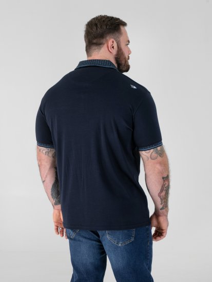 D555 Barret Interlock Jacquard Collar & Cuffs Polo Navy - Polo krekli - Polo krekli - 2XL-8XL