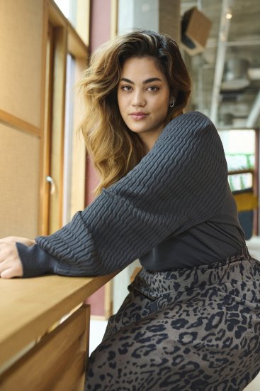 Kaffe Curve Lini Knit Džemperis Melns Oyster - Džemperi un džemperi ar kapuci - 