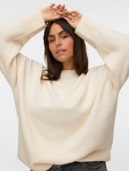 Vero Moda Boom Long Sleeve Pullover Birch - Adīti džemperi - 