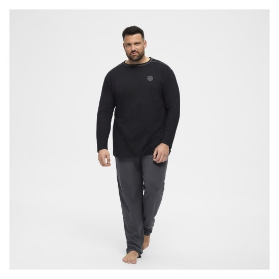 North Latitude Pyjama Pants Dark Grey Charcole - Pidžamas/Loungewear - Vīriešu pidžamas lieli izmēri