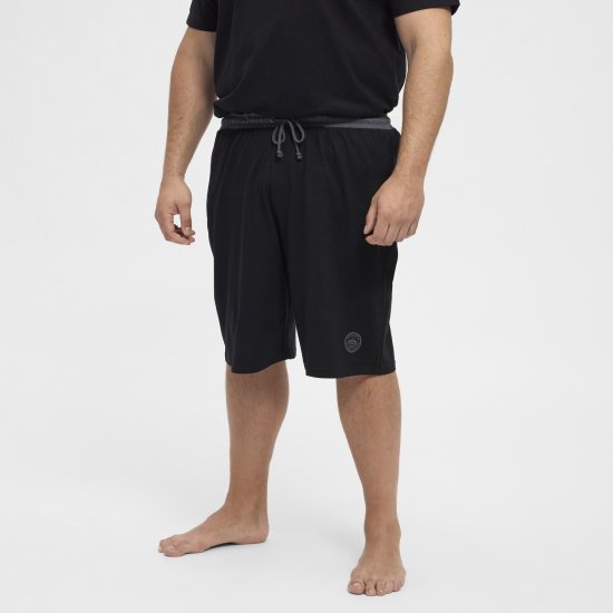 North Latitude Pyjama Shorts Black - Pidžamas/Loungewear - Vīriešu pidžamas lieli izmēri