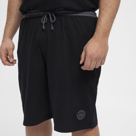 North Latitude Pyjama Shorts Black - Pidžamas/Loungewear - Vīriešu pidžamas lieli izmēri